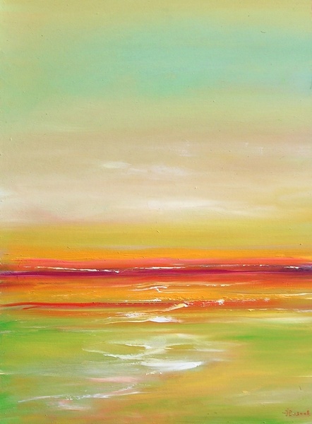 Sunrise Over the Sea painting - Ioan Popei Sunrise Over the Sea art painting